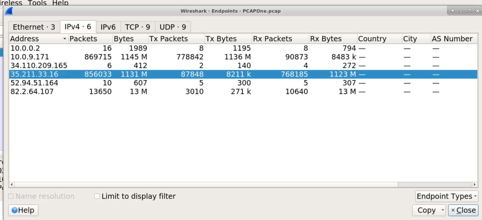 Data Transfer Statistics
