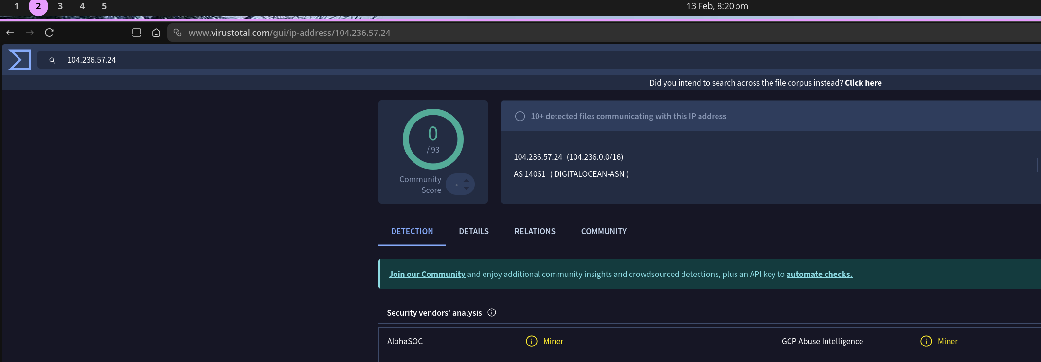 VirusTotal Malware Attribution